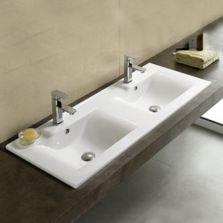 Двойная раковина Melana 2120XX-805 122см белый